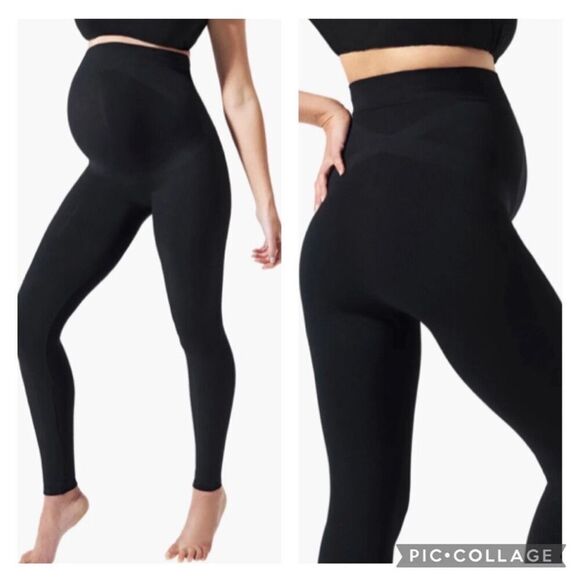 Blanqi Size Large Everyday Maternity Belly Support Leggings Black Comfort Pregna - Picture 1 of 10